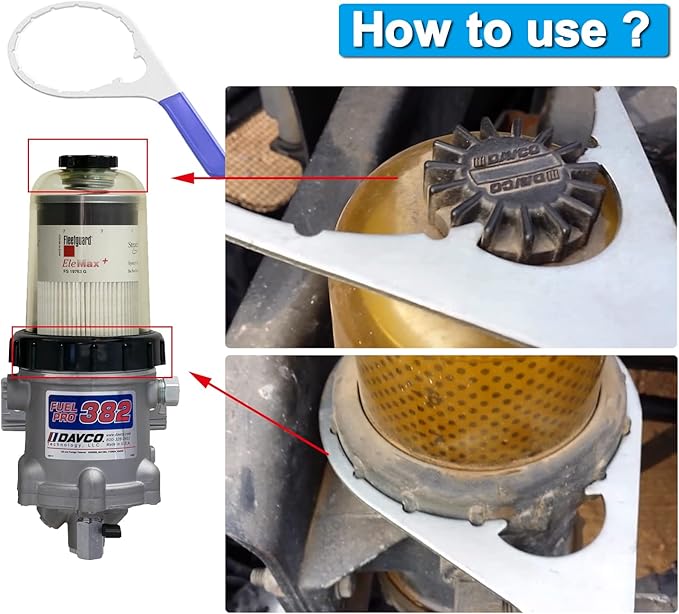 Colar/Vent Cap Fuel Filter Wrench for 380134 382 with 6 inch Inner Diameter Compatible with Detroit Diesel Truck Cummins Engines