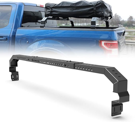 Universal Truck Bed Cross Bar for Full-Size and Mid-Size Trucks, Heavy-Duty Adjustable Cargo Support, Mounted on Inner Side of Truck Bed, Sold as Single Bar (Minimum 2 Bars Required for Use)