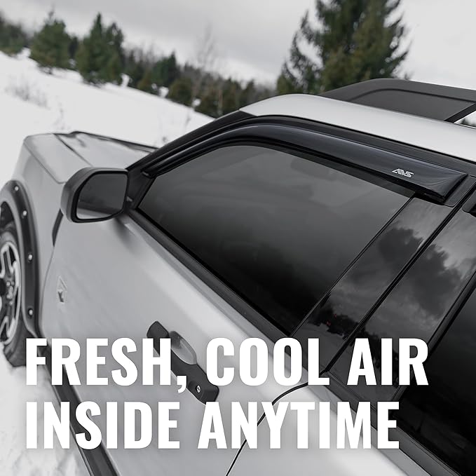 Auto Ventshade [AVS] Outside Mount Rain Guards for 2015-2022 Chevrolet/GMC Colorado Canyon, Crew CAB ONLY | Window Vent Visors, 4 pcs. - Smoke | 94995