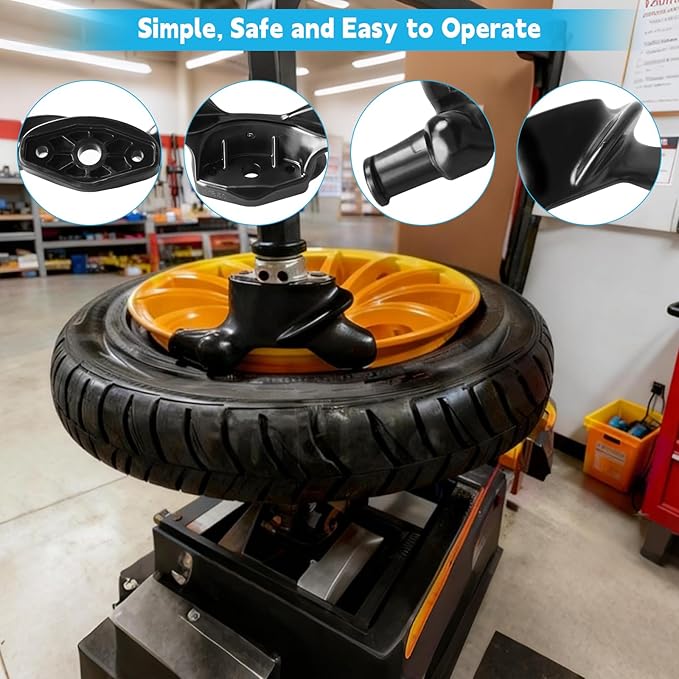 Tire Machine Duck Head 4-120129B,Wing Style Black Plastic Duck Head,Workshop Tire Changer Duck Head Replacement for TCX50/515/550 (4 Pack)