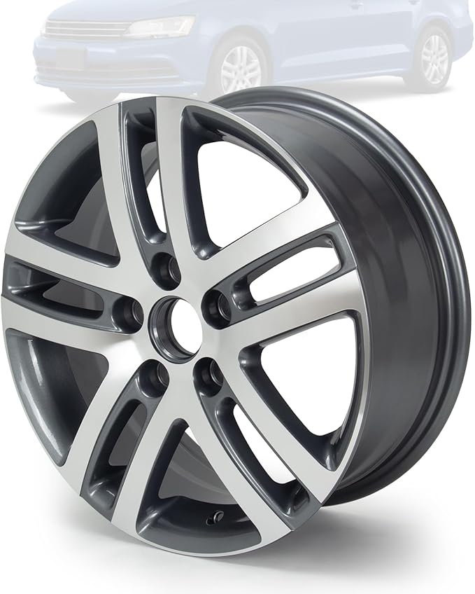 16'' x 6.5'' Aluminum Alloy Replacement for OE Wheel Rim Compatible with Jetta 2005-2018 - Direct Fit, 2 Sets