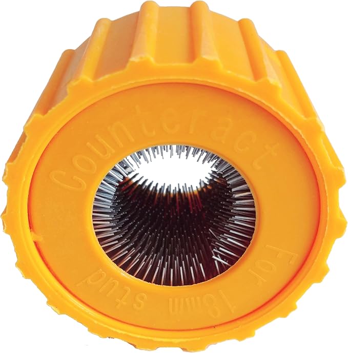 Counteract SBR18 18mm Wheel and Hub Stud Cleaning Tool Inserts for SBCT22, Cleans Surface Rust, Corrosion, Debris on Commercial Trucks, RV's and Bus, 2pk