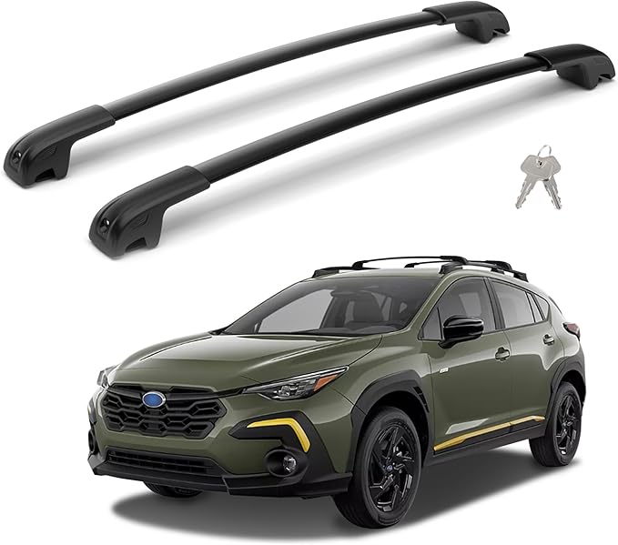 300Lbs Lockable Roof Rack Crossbars Compatible with 2024 2025 2026 Subaru Crosstrek(Not for Wilderness), Heavy Duty Aluminum Cross Bar Fit Luggage Luggage Kayaks Bicycles Snowboard