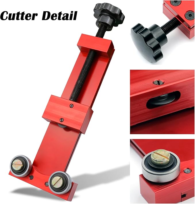 66490 Oil Filter Cutter, Adjustable Cut Range 1-3/4'' to 5-3/4'' Oil Filter Cutting Tool Aluminum, Red