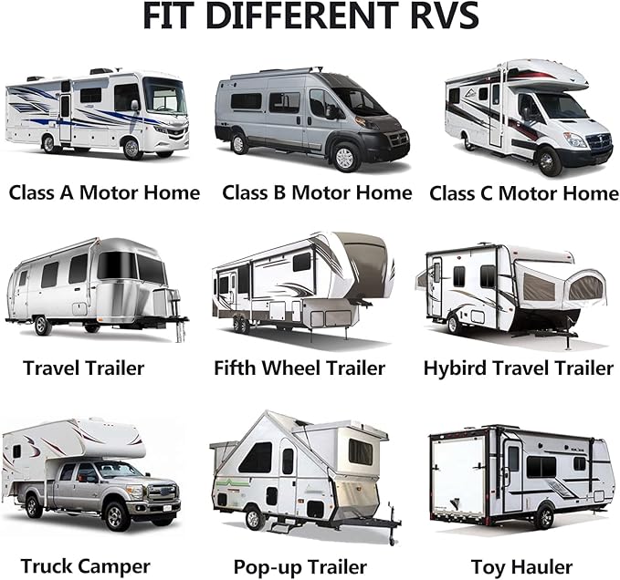 RV Awning Support Roller Cradle Center Support for RV Camper Awning, Black