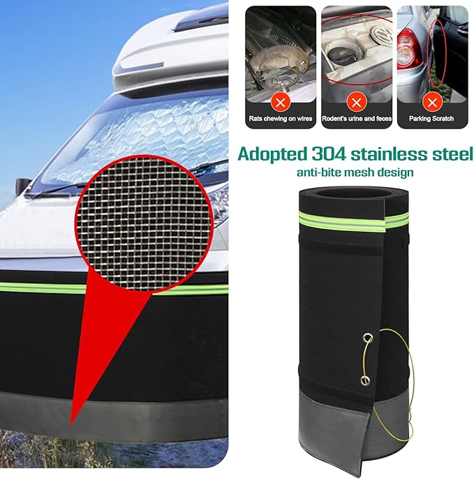 Rv Skirting for Travel Trailer Rv Skirt Iron Mesh at The Bottom Rv Covers, Easy Installation Skirting for Mobile Home Exterior, Rv Winter Skirting Thickening (38 in Tall, 85 FT)