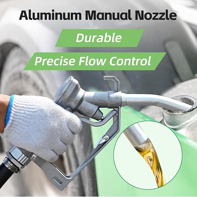 32 Gallon Portable Fuel Caddy with 12V Electric Pump, 3.7GPM Forward & Reverse Flow, HDPE Fuel Transfer Tank for Gasoline, Diesel, Kerosene – 13ft Hose, Durable Wheels for Farm, Boat, Tractor