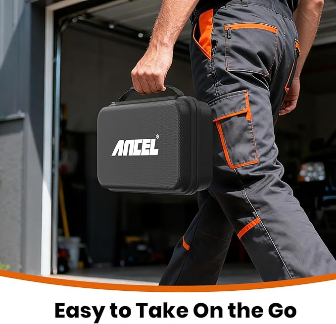 ANCEL Large Hard Protective Case, Waterproof Storage Box MR500 Marine OBD2 Diagnostic Scan Tool and Other Scanners (Only The Case), 13.39" x 8.27" x 4.92"