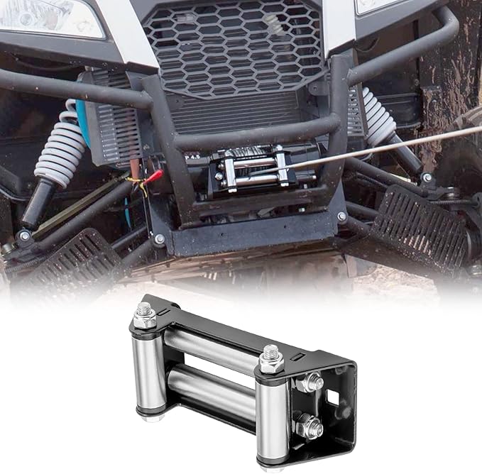 WeiSen 6" (152MM) Winch Roller Fairlead Cable Guide fit 4000-5500 LBS UTV Winches