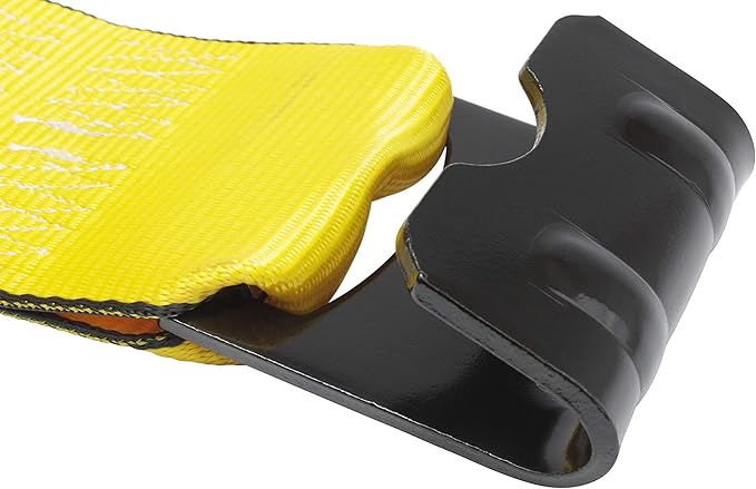 Mytee Products Kinedyne Winch Straps 4" x 30' Gold Heavy Duty Tie Down w/Flat Hooks WLL# 5400 lbs | 4 Inch Cargo Control for Flatbed Truck Utility Trailer (4 Pack)