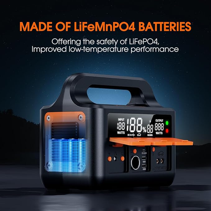 KeenPower 8000A LiFeMnPO4 Jump Starter for All 12V Cars, DC+PD 200W Two-Way Fast-Charging Portable Car Starter (PD Charger NOT Included), 30 Mins Full Charge, Powerful Jump Box w/Large Screen & Light