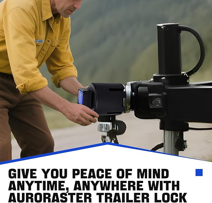 Trailer Lock fits 2" and 2 5/16 Coupler,Heavy Duty Trailer Tongue Coupler Lock Anti Theft for RV Travel/Utility/Pickup/Boat/Camper Trailer-Blue