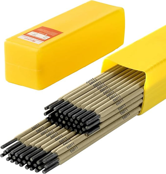 E6011 Welding Rods 3/32" 2.2LB - Carbon Steel Stick Electrodes with Low Spatter & Easy Slag Removal for ARC Welding, Home Repair, Construction