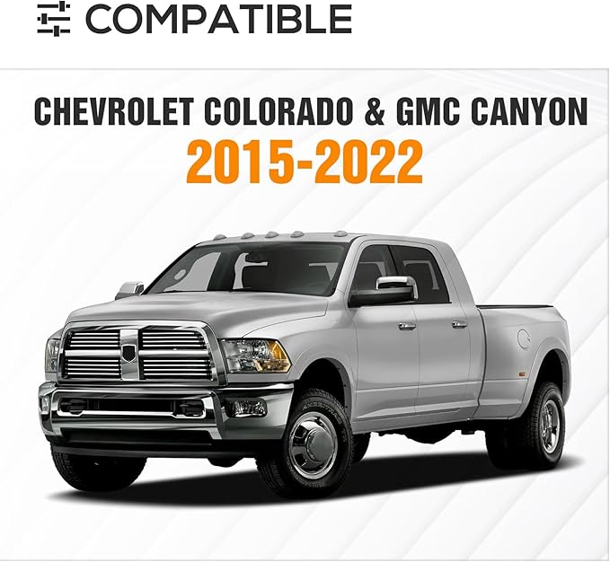 13.8" High Overland Bed Racks Truck Cargo Carrier Compatible with 2015-2022 Chevrolet Colorado & GMC Canyon with 2 LED Lights and Bed Rails, Full-Size Truck Rear Ladder Rack Back Cross Bars