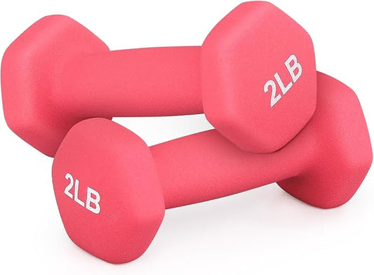 MADOG Dumbbell Set, Anti-Slip Neoprene Coated Hexagon Hand Weights for Home Gym Equipment Workouts Strength Training