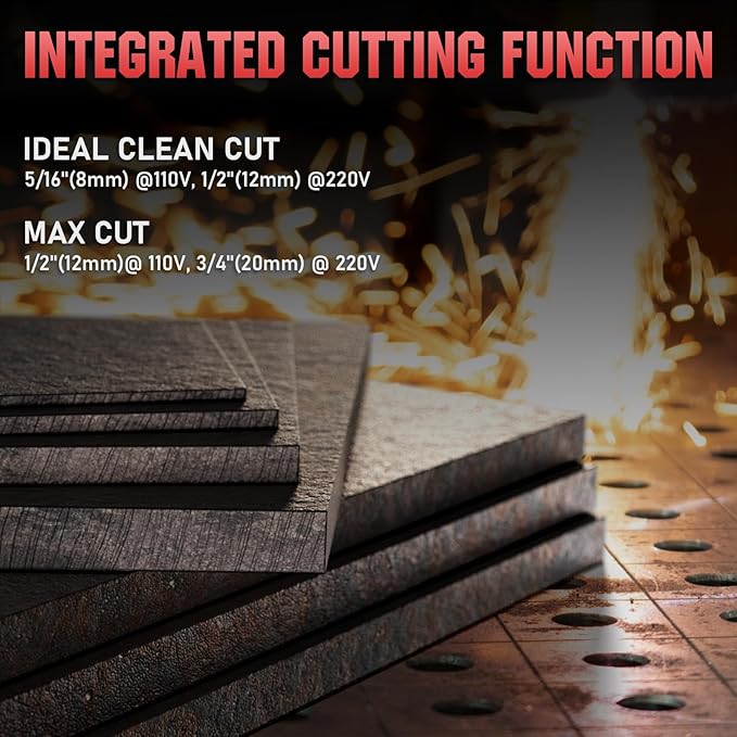 YESWELDER CT-520 Tig Welder & Plasma Cutter, 5-In-1 CUT/HF TIG/Pulse TIG/Spot Welding/Stick, 200A TIG and Stick & 50A Plasma Cutting, 110/220V Dual Voltage Multifunctional Welding Machine