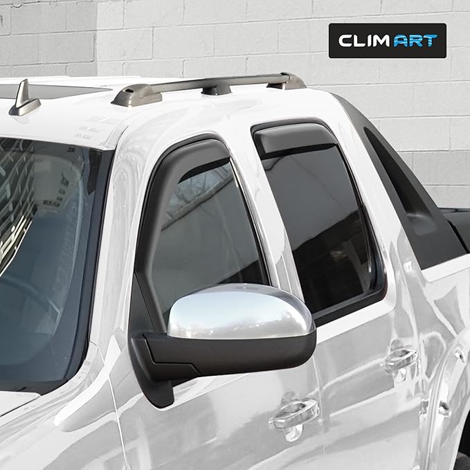 CLIM ART in-Channel Incredibly Durable Rain Guards for Chevrolet (Chevy) Avalanche 2007-2013, Original Window Deflectors, Vent Window Visors, Vent Deflector, 4 pcs. - 607179