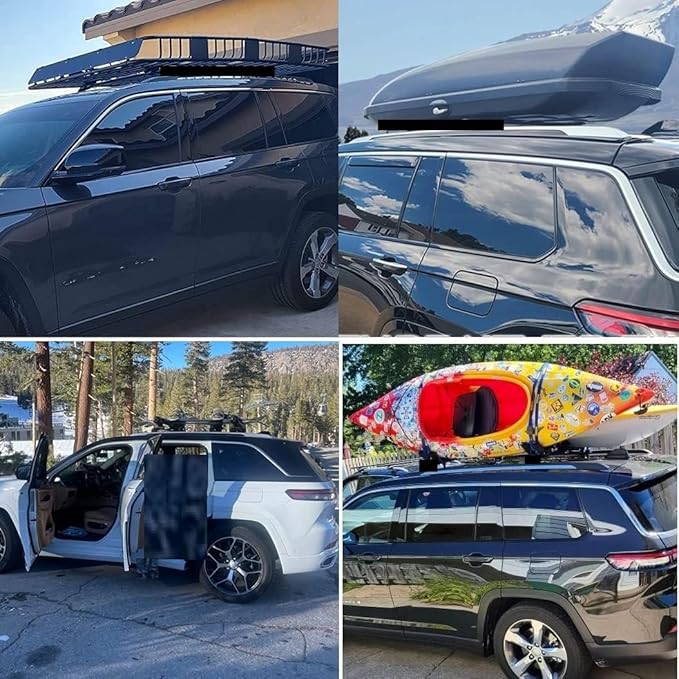 Upgraded 260lbs Lockable Cargo Racks for 2017-2023 GMC Acadia Roof Rack Cross Bars Rail Luggage Carrier Accessories