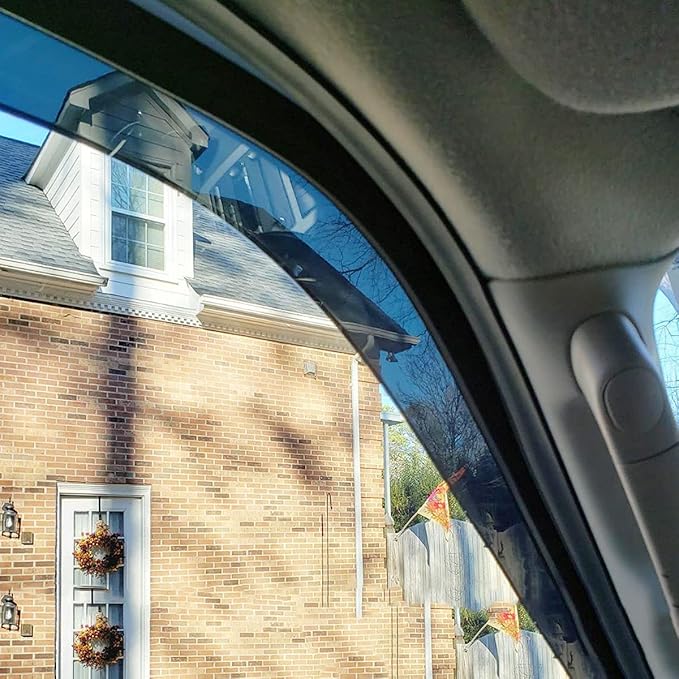 94989 Side Window Wind Deflector, 4pcs Out-Channel Tape-On Rain Guards Set, Dark Smoke Nice Window Visor fit for 2014-2019 Toyota Corolla Sedan E170