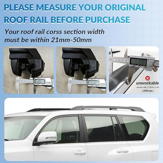 JUST-V Roof Rack Cross Bars Replacement for Jeep Cherokee 2014-2024, Thick Aero Aluminum Roof Rack Crossbar for Cargo Carrier Luggage Kayak Canoe Bike Snowboard, for Flush Side Rails Black