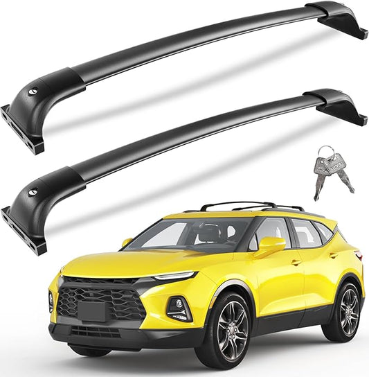 260lbs Lockable Roof Rack Cross Bars Compatible with Chevy Chevrolet Blazer 2019-2026 (Not for Blazer EV), Heavy Duty Aluminum Roof Rails Crossbars Cargo Canoe Black Rooftop Luggage.