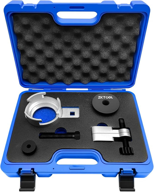 ZKTOOL EN-44226 Crankshaft Holding/Removal Puller Tool kit Compatible with GM Vauxhall Opel Karl Viva Chevrolet 1.0 1.4 1.5 2.0T Buick Cadillac Engine,Flywheel Fixed Timing Tool.