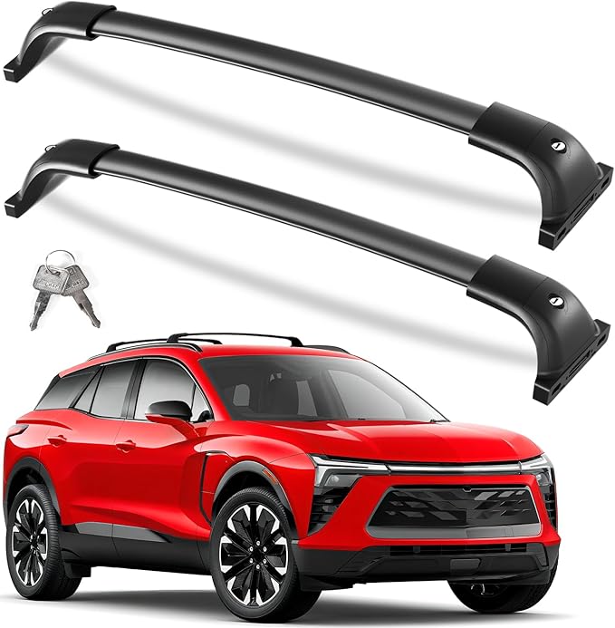 KINGGERI 260lbs Lockable Roof Rack Cross Bars Compatible with Chevy Chevrolet Blazer EV 2024 2025 2026, Heavy Duty All Aluminum Crossbars Rooftop Cargo Basket Luggage Kayak Canoe Snowboard Bike