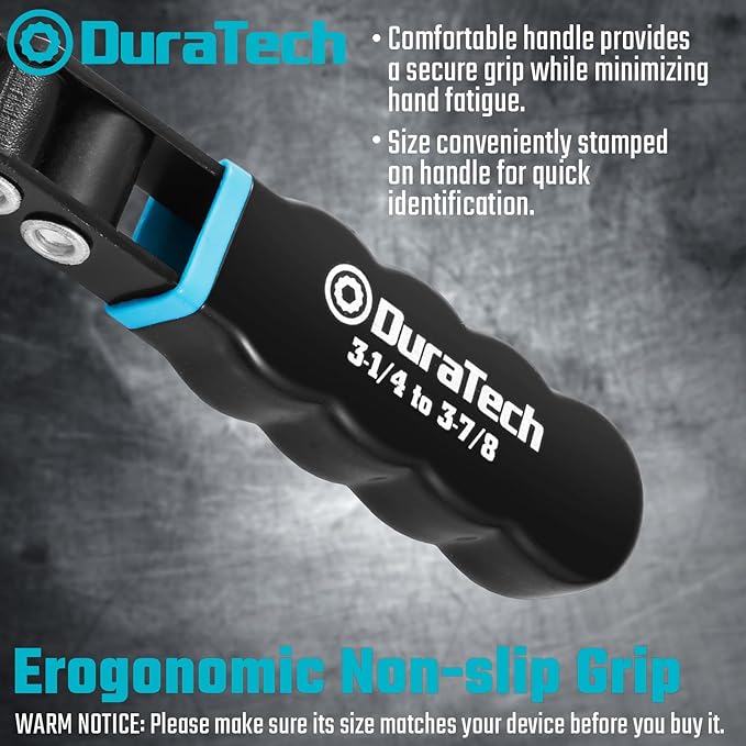 DURATECH Standard Swivel Oil Filter Wrench, Oil Filter Removal Tool, Fits Filters 3-1/4" - 3-7/8", Ideal for Car Repair Tools