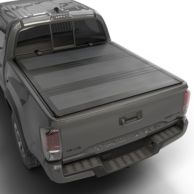 Low Profile Tri Fold Tonneau Cover Fits 2016-2023 Toyota Tacoma w/OE Track System 5'1" Bed (60.5")