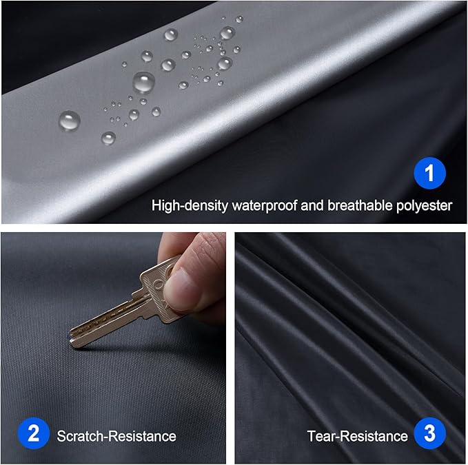 SUV Car Cover for Automobiles All Weather Waterproof, Universal Fit Ford Edge/Bronco, Chevrolet Equinox, Mazda CX-5, Hyundai Tucson, Volkswagen Tiguan, Volvo XC60 etc.