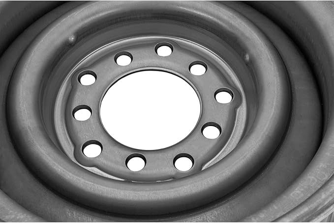 Speedway Motors Smoothie 15 x 8” Raw Steel Wheel, 5 x 5” and 5 x ½” Dual Bolt Circle Pattern, 3.75” Center Bore Diameter and Compatible with Tapered-Style Lugs