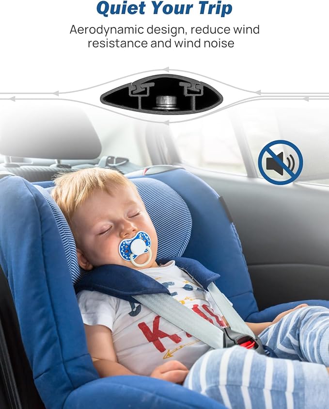 JOYTUTUS Upgraded Roof Rack Cross Bars Compatible with Jeep Grand Cherokee 2011-2021 with Grooved Side Rails, Aluminum Crossbars Replacement for Rooftop Cargo Carrier Kayak Bike Snowboard