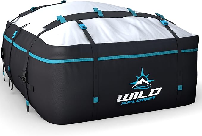 Rooftop Cargo Carrier - 23 Cubic Feet (XXL), Waterproof Soft Shell Car Roof Cargo Carrier, Heavy Duty Car Top Luggage Cargo Bag with Patented Door Hooks and Non-Slip Mat