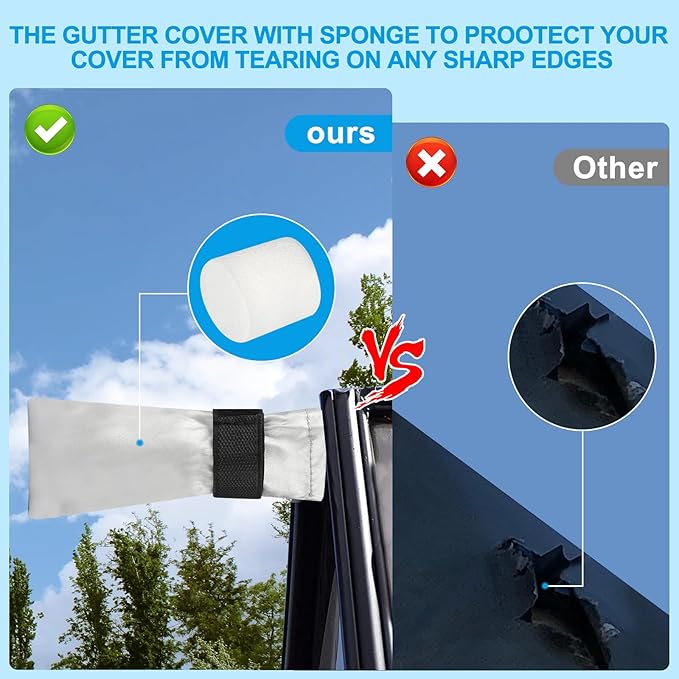 Mofeez Oxford Fabric Travel Trailer RV Cover, Camper Cover with 420D Oxford for The Top, 20'-22' Tearproof Waterproof Windproof Travel Trailer Cover with 4 Tire Covers, Jack Cover and Zippered Doors