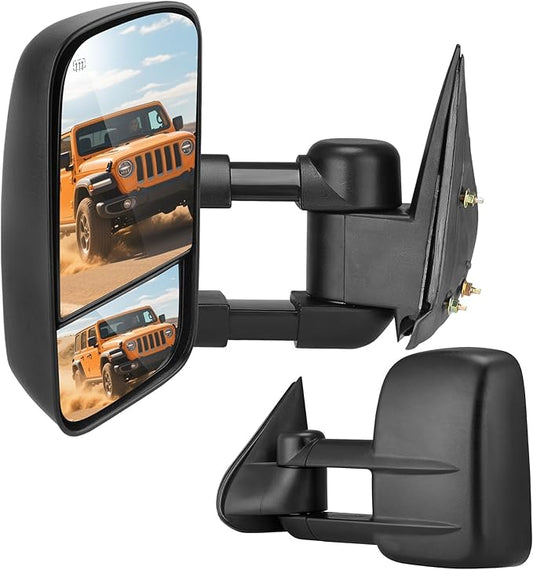 DWVO Towing Mirrors Fits 1988-1998 Chevy GMC C/K 1500 2500 3500 Pickup Manual Extendable Side Mirrors Pair Set
