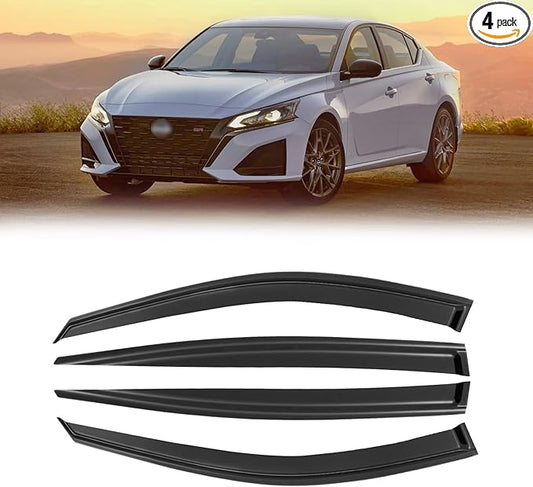 Window Rain Guards for 2019-2025 Nissan Altima, Window Visor Guard Vent Wind Shade Deflector Rain Shield Protector Sun Visor for 19-25 Altima 2020 2021 2022 2023,Tape-on/Outside-Mount, 4 PCS