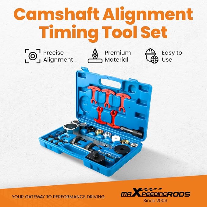 maXpeedingrods Engine Timing Tool Kit for EA888 1.8 2.0 TSi TFSi, Camshaft Crankshaft Timing Tool for VW for Audi, with Camshaft Sliding Pieces Spacer Tool, T40191 T40266 T40196 T40267 T10060, 29 Pcs
