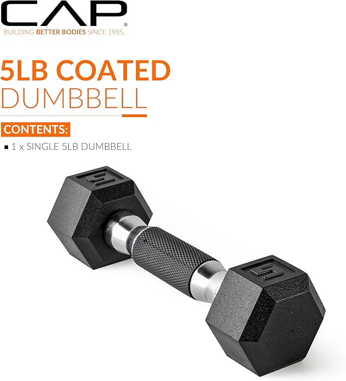 CAP Barbell Coated Dumbbell Weight | Multiple Options Pairs & Sets