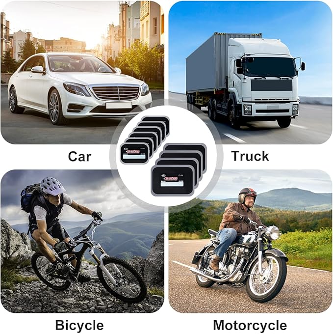 60 Pieces Tire Patches Heavy Duty 2.6 x 3.2 inche 3.4 x 4.8 Inche, Rubber Tire Patches Radial Tire Repair Patch Tire Plug Kit Emergency Repair Tool for Puncture Car Truck Bus Tractor Vehicle