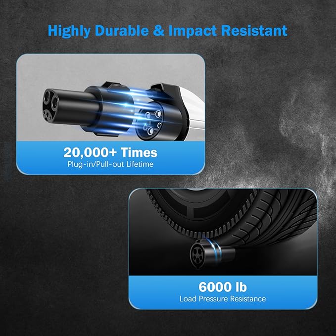 J1772 to Tesla Charger Adapter, Up to 80A 280V - J1772 to NACS Adapter for Tesla Model 3/Y/X/S with Safety Certified Charger Plated Efficient Charging Design