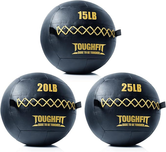 Soft Wall Ball - Medicine Ball Set for Cardio Fitness Exercise - Weighted Med Ball for Strength and Conditioning Exercises, Cross Training Lunge, and Partner Toss
