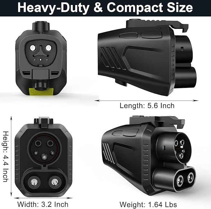 2025 Upgraded Tesla Charger Adapter, NACS DC Adapters for Supercharger to CCS EV, 500 Amps 1000V, Compatible with Ford, Lightning, Rivian, GM, Volvo CCS1 Electric Vehicle Fast Charging