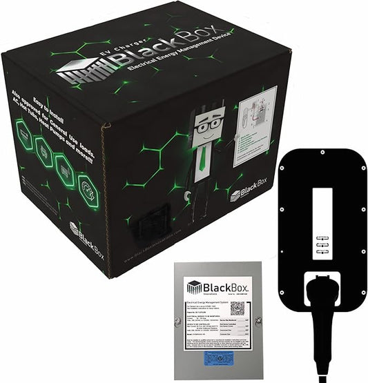 EV Charger BLACKBOX 240V 60-100A Service – No Electrical Panel or Service Upgrade Required. Allows 240 Volt up to 48 Amp (60Amp) EV Fast Charge Rate EV Load Management System Save $$