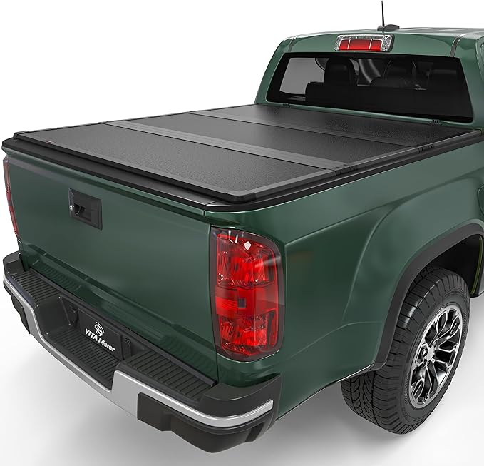 YITAMOTOR FRP Hard Tri-fold Truck Bed Tonneau Cover Fits for Chevy Colorado/GMC Canyon 2015-2022 6.2 ft Bed