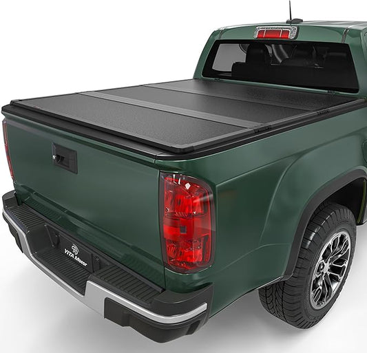 YITAMOTOR FRP Hard Tri-fold Truck Bed Tonneau Cover Fits for Chevy Colorado/GMC Canyon 2015-2022 6.2 ft Bed
