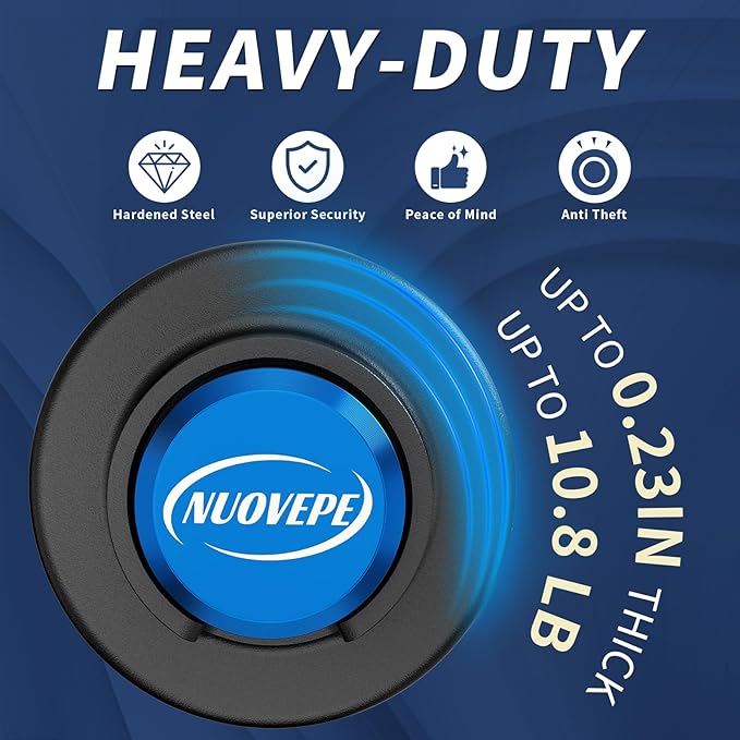 Trailer Lock Fits 2 5/16 Inch Couplers, Secures Safety Chains Anti-Theft Ball Hitch Lock, Pry-Resistant & Heavy-Duty Trailer Hitch Locks for RV | Cargo | Camper | Dump Trailer (Blue)