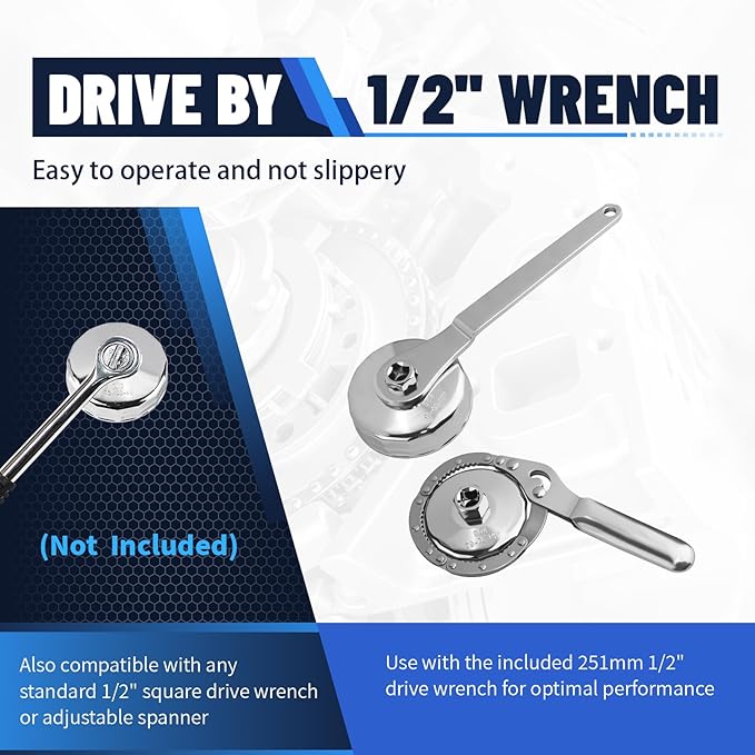 31pcs Oil Filter Wrench Set 1/2" Drive Oil Filter Removal Tool Kit Oil Filter Type Wrench Socket Removal Tool Set Oil Filter Socket Set