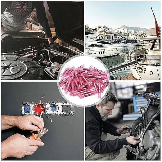 1000 Pcs Heat Shrink Butt Connectors, 22-16 AWG Marine Grade Insulated Crimp Wire Connectors, Waterproof Electrical Connectors Butt Splice for Boat Truck Wiring