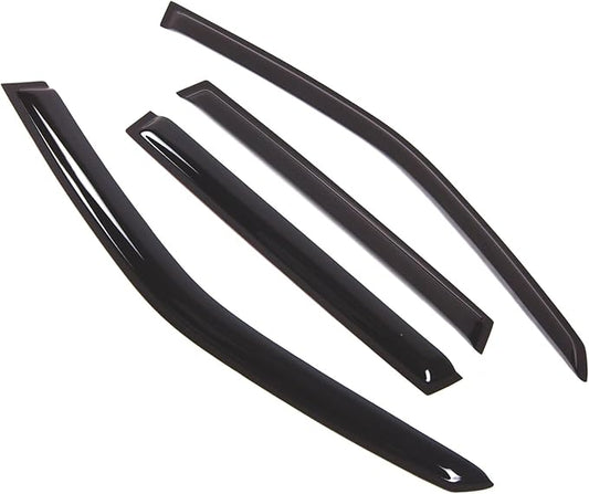 Tuningpros WD2-390 Dark Smoke 4 Pcs Set Window Visor (Outside Mount) Deflector Rain Guard Compatible with 2009-2013 Subaru Forester