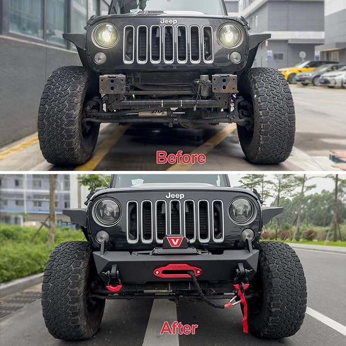 Winch-13000 lb. Load Capacity Electric Winch Kit 12V Synthetic Rope,Waterproof IP67 Electric Winch with Hawse Fairlead, with Wireless Handheld Remote and Corded Control Recovery（Red）